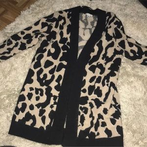 Animal print cardigan